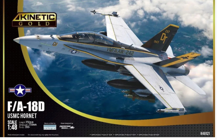 Kinetic Model Kits - FA-18D USMC Hornet VMFA-242 BATS 1:48 - 48121