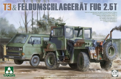 Takom Models - T3 Transporter Truck & 2.5ton Fork 1:35 - 2141
