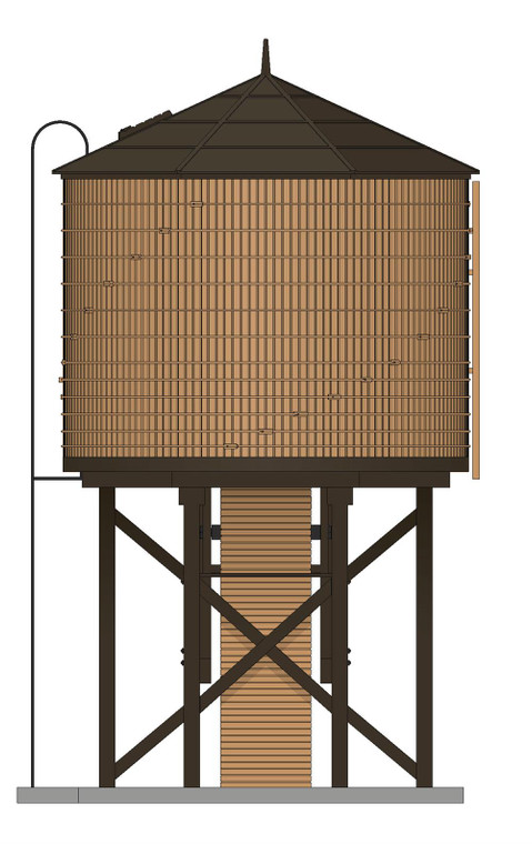 Broadway Limited - Ho Oper Water Tower W/sd Undec Brown Wea - 7910