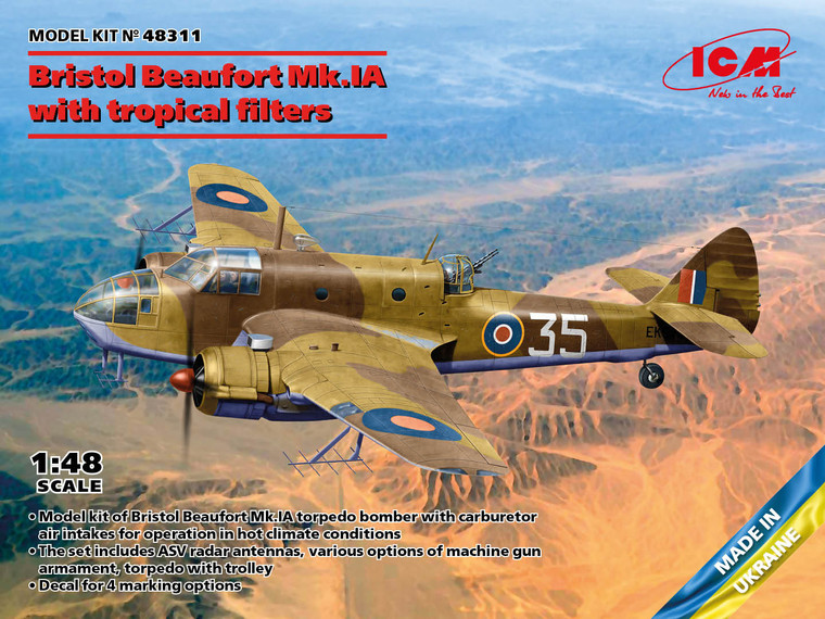 ICM Models - Bristol Beaufort Mk.Ia w/filters 1:48 - 48311