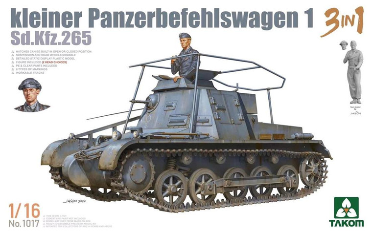 Takom Models - Panzerbefehlswagen I Sd.Kfz265 1:16 - 1017