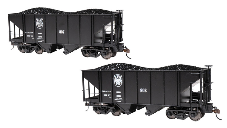 Bachmann - On30 2-Bay Steel Hopper EBT #807 + #808 - 27902