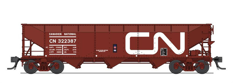 Broadway Limited - Ho AAR 70-t Triple Hopper CN 4pk - 7373
