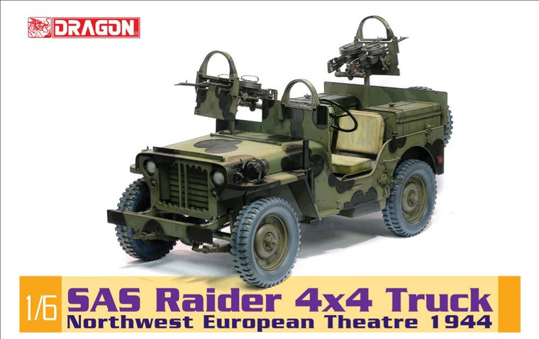 DML Military Kits - SAS Raider 4x4 Jeep NW Europe 1944 1:6 - 75042