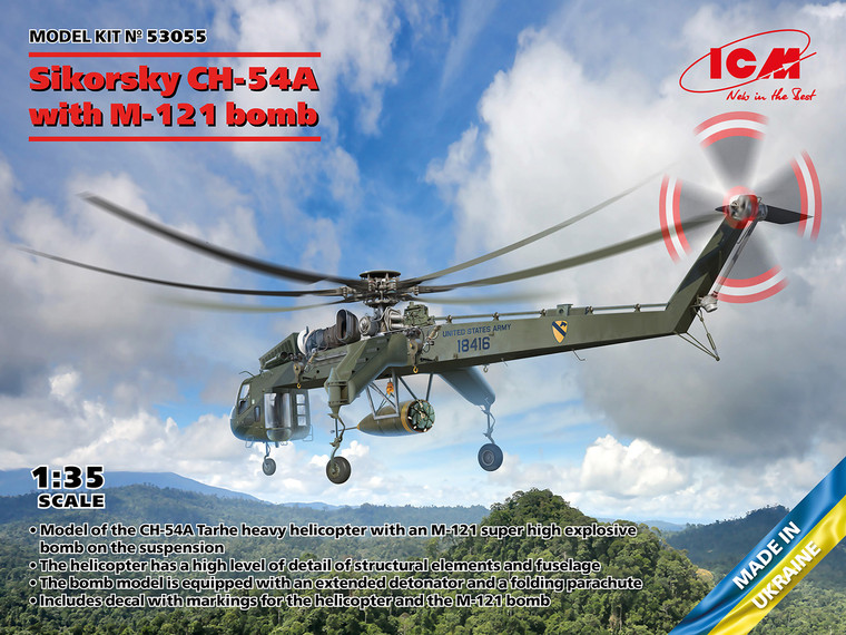 ICM Models - Sikorsky CH-54A Tarhe w/BLU82 1:35 - 53055