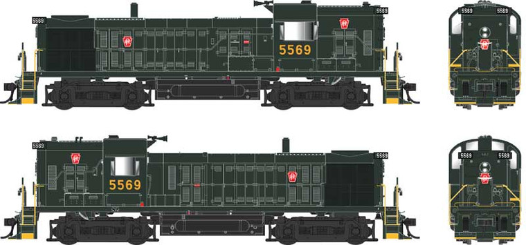 Bowser - Ho ALCo RS-3 PRR Decal Hammerhead 5569 W - 25244