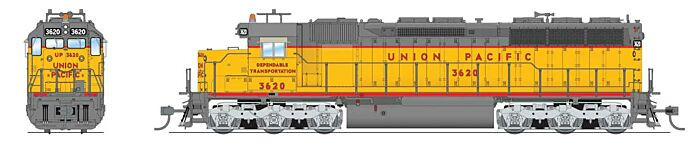 Broadway Limited - HO EMD SD45 P4 UP #3620 - 7947