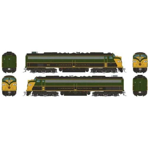 Rapido Trains - HO E8A + E8A w/HEP CN Green & Gold - 28315