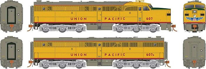Rapido Trains - HO PA-1 + PB-1 UP w/snd #607 + 607B - 23566