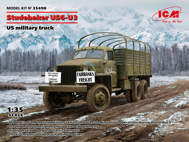 ICM Models - Studebaker US6-U3 Mitary Truck 1:35 - 35490