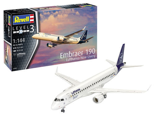 Revell Monogram Germany - Embraer 190 Lufthansa 1:144 - 3883