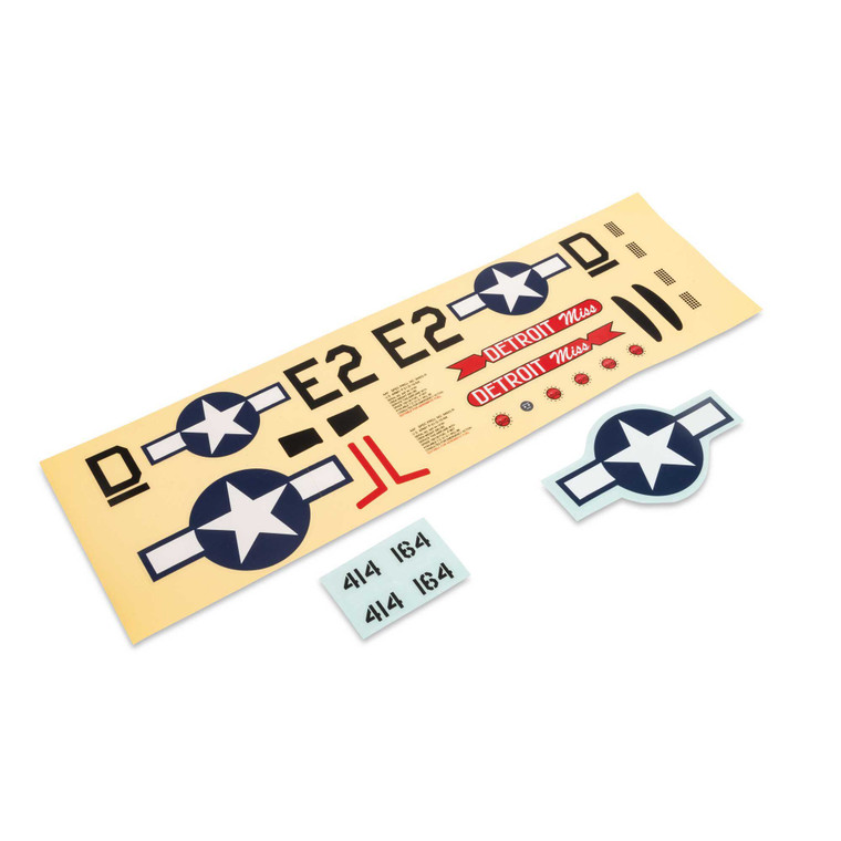 E-flite - Decal Sheet: UMX P-51 "Detroit Miss" - -1092