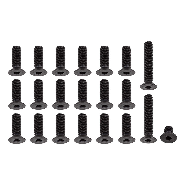 Team Associated - RC10CC 8-32 Screw Set, black - 6316