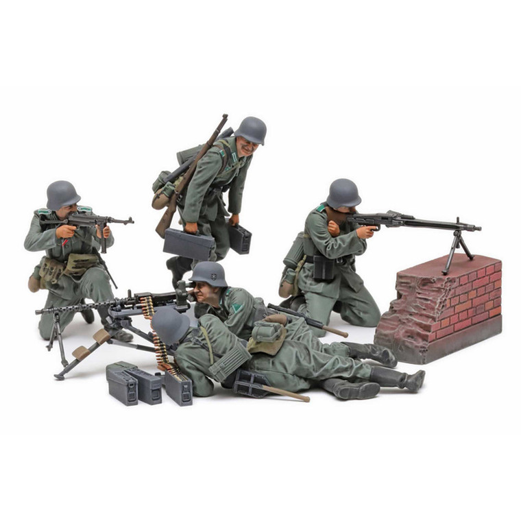 Tamiya - 1/35 German Machine Gun Team Set (Mid-WWII) - 35386