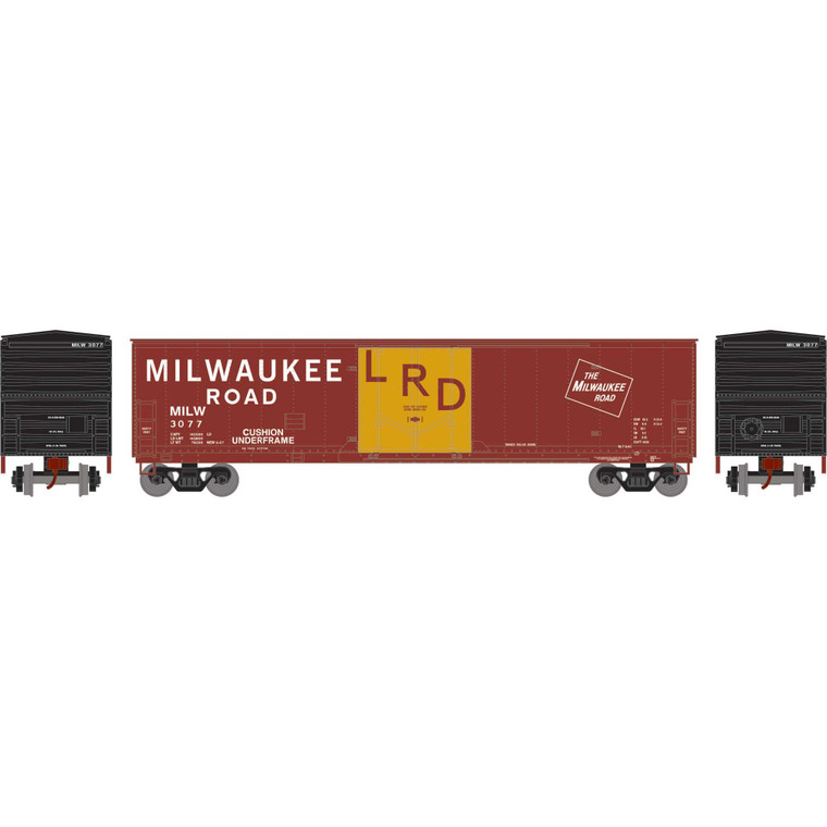 Athearn - HO ATH 50' Youngstown Plug Door Box Car, MILW #3077 - -2059 Athearn - HO ATH 50' Youngstown Plug Door Box Car, MILW #3077 - -2059