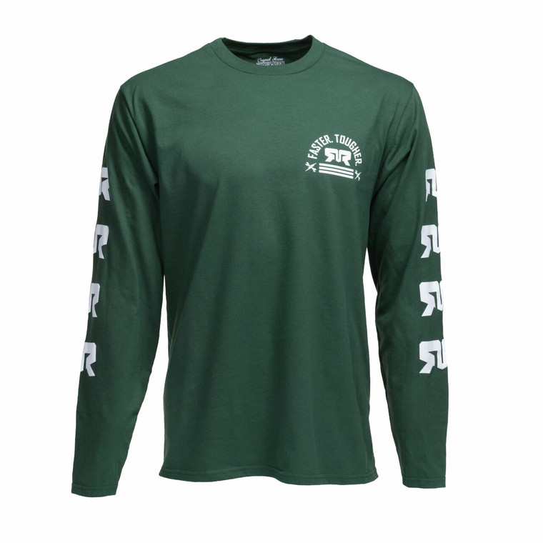 Arrma - ARRMA Faster. Tougher. Longsleeve Green, XL - Z0030XL