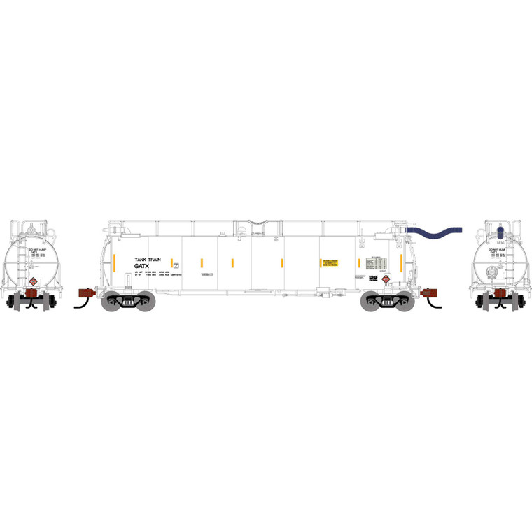 Athearn - N ATH TankTrain Intermediate, GATX White Unnumbered - -1794 Athearn - N ATH TankTrain Intermediate, GATX White Unnumbered - -1794