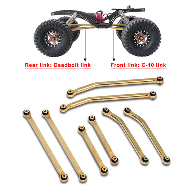 FuriTek - Furitek Hybrid Brass High clearance links set for scx24 - 2137