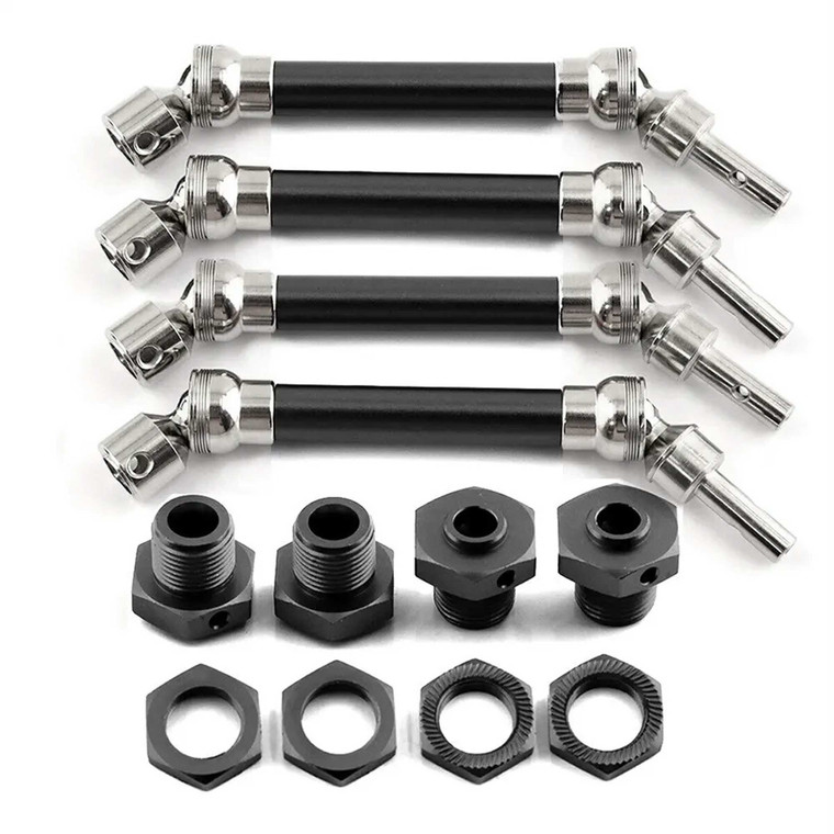 Integy - Alloy Machined Universal Drive Shafts (4) for Arrma 1/8 Typhon 3S BLX - C32606BLACK