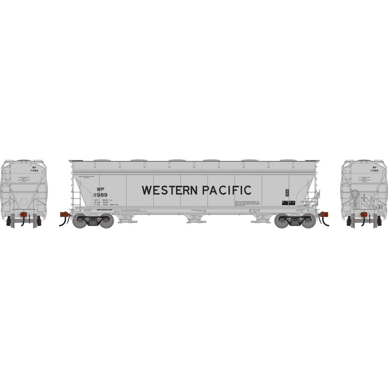 Athearn - HO GEN ACF 4600 Covered Hoppers, WP #11989 - G-1533 Athearn - HO GEN ACF 4600 Covered Hoppers, WP #11989 - G-1533