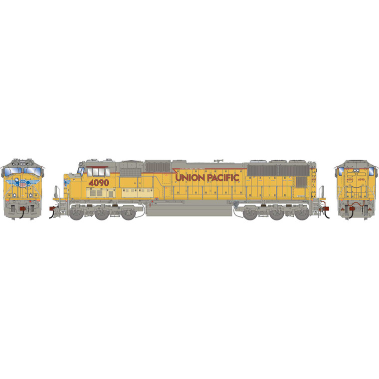 Athearn - HO GEN SD70M Locomotive w/DCC & Sound, Primed For Grime UP #4090 - G-1609