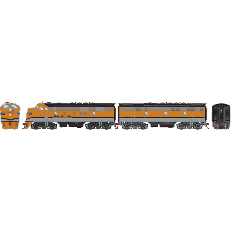 Athearn - HO GEN F7A/F7B Locomotives w/DCC & Sound, DRGW F7A- #5704 F7B- #5702 - G-1638