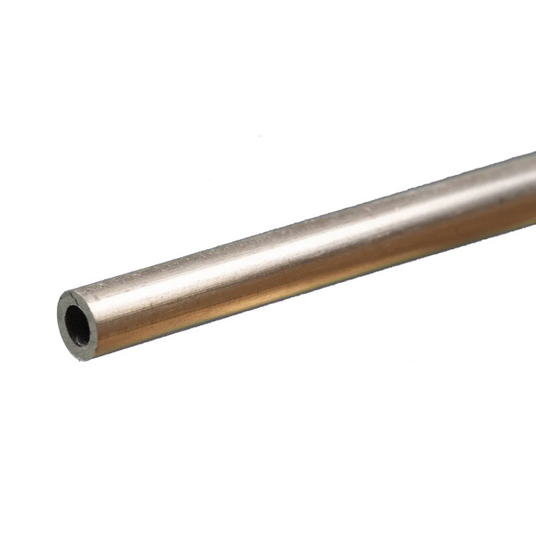 K & S Metals - Round Aluminum Tube: 1/4" OD x 0.049" Wall x 12" Long - 83061