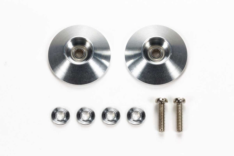 Tamiya - JR 17mm Aluminum Ball Race Rollers, Tapered/Ringless - 95597