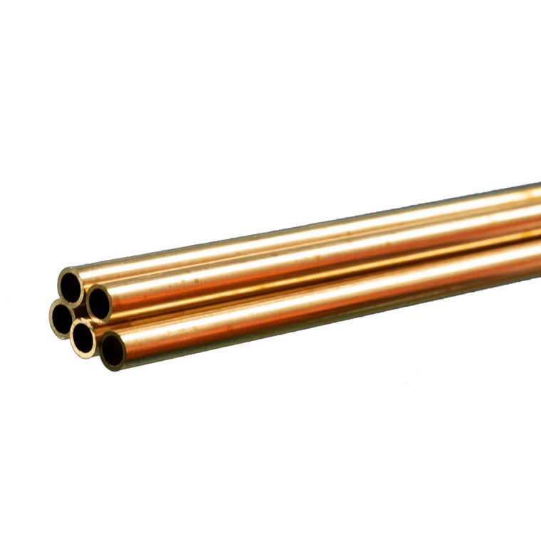 K & S Metals - Round Brass Tube: 5/32" OD x 0.014" Wall x 36" Long - 1146