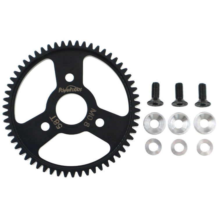 Power Hobby - 32P 0.8M 58T Hardened Steel Spur Gear - 5819 Power Hobby - 32P 0.8M 58T Hardened Steel Spur Gear - 5819