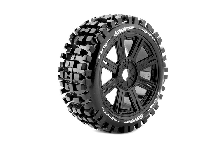 Louise RC - B-Ulldoze 1/8 Off-Road Buggy Tires, 17mm Hex, Mounted on - LT324SB