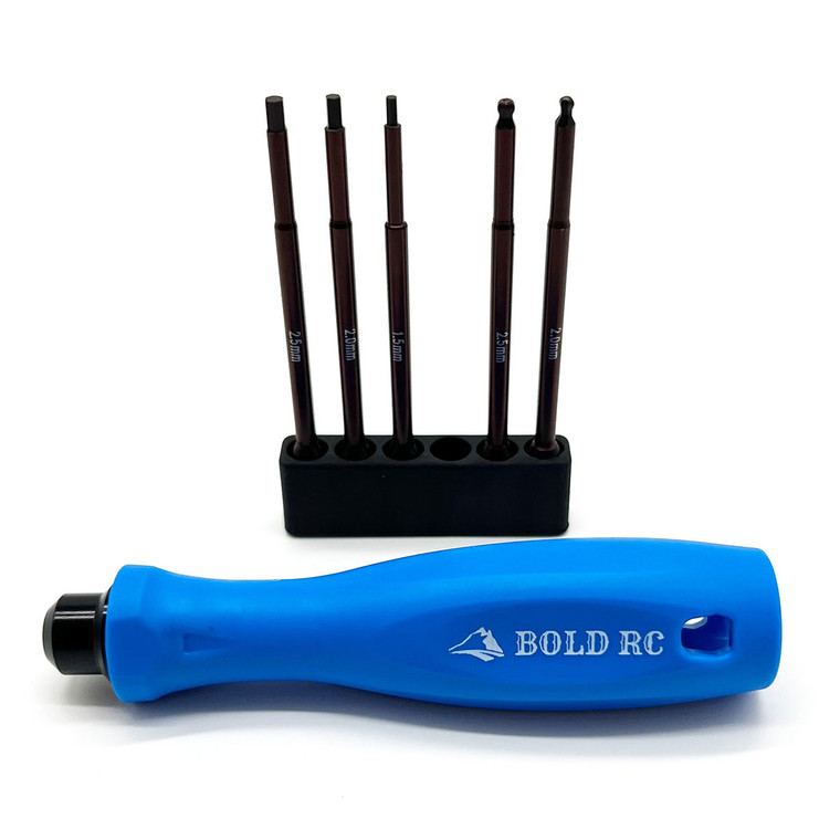 Bold RC - 1/10th Hex Set, 1/4" Quick Drive Hex & Hex Ball Wrench - 10640