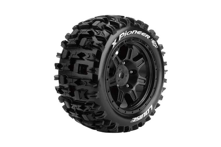 Louise RC - MFT X-Pioneer Sport Monster Truck Tires, 24mm Hex, Mounted - LT3296BM
