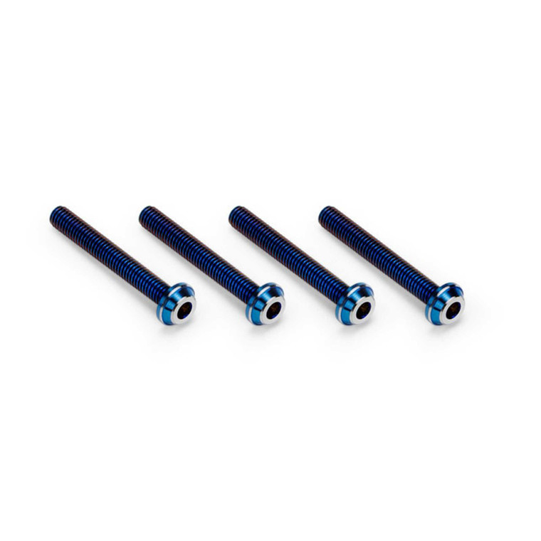 Jconcepts - 3x22mm Top Hat Titanium screw, burnt blue - 4pc  - 5143-1