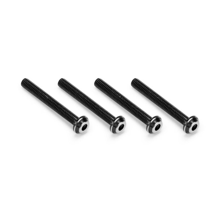 Jconcepts - 3x24mm Top Hat Titanium screw, stealth black - 4pc  - 5144-2