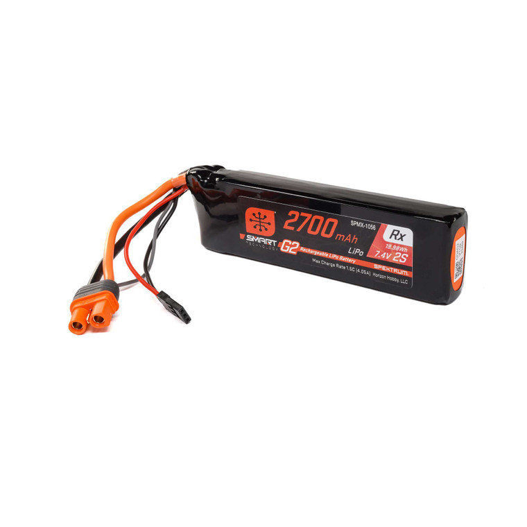 Spektrum - Smart G2 Receiver LiPo 2700mAh 2S 15C IC3 - X-1056 Spektrum - Smart G2 Receiver LiPo 2700mAh 2S 15C IC3 - X-1056