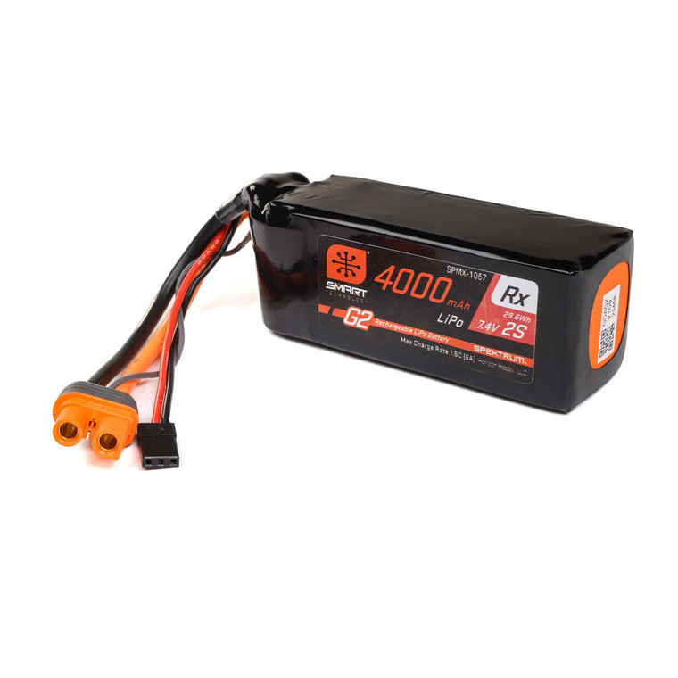 Spektrum - Smart G2 Receiver LiPo 4000mAh 2S2P 15C IC3 - X-1057 Spektrum - Smart G2 Receiver LiPo 4000mAh 2S2P 15C IC3 - X-1057