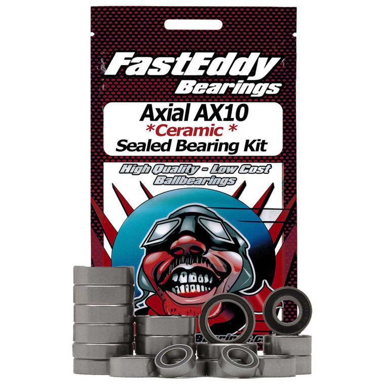 Team Fast Eddy - Axial AX10 Ceramic Rubber Sealed Bearing Kit (All) - 3342 Team Fast Eddy - Axial AX10 Ceramic Rubber Sealed Bearing Kit (All) - 3342