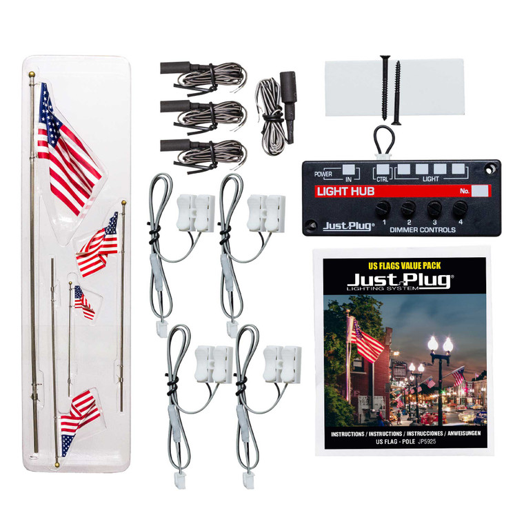 Woodland Scenics - Value Pack U.S. Flag ? Pole  - JP5925