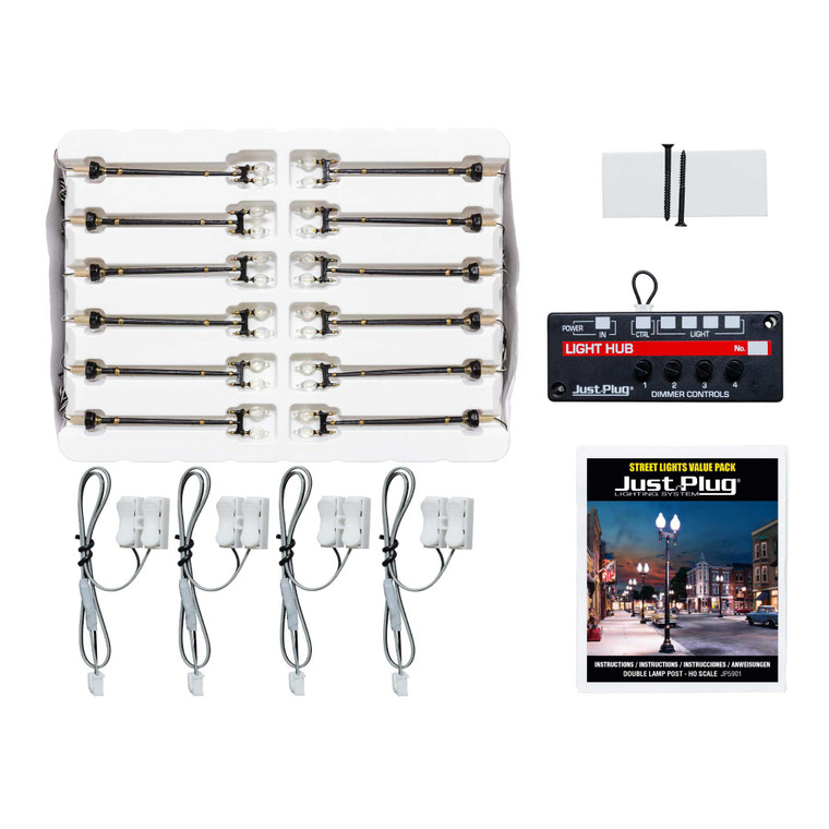 Woodland Scenics - HO Scale Value Pack - Double Lamp Post  - JP5901