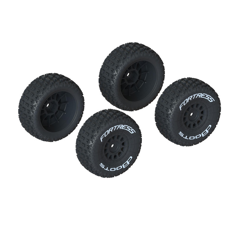Arrma - dBoots 'FORTRESS' Tire Set Glued (Black) (2 Pairs) - 550117 Arrma - dBoots 'FORTRESS' Tire Set Glued (Black) (2 Pairs) - 550117