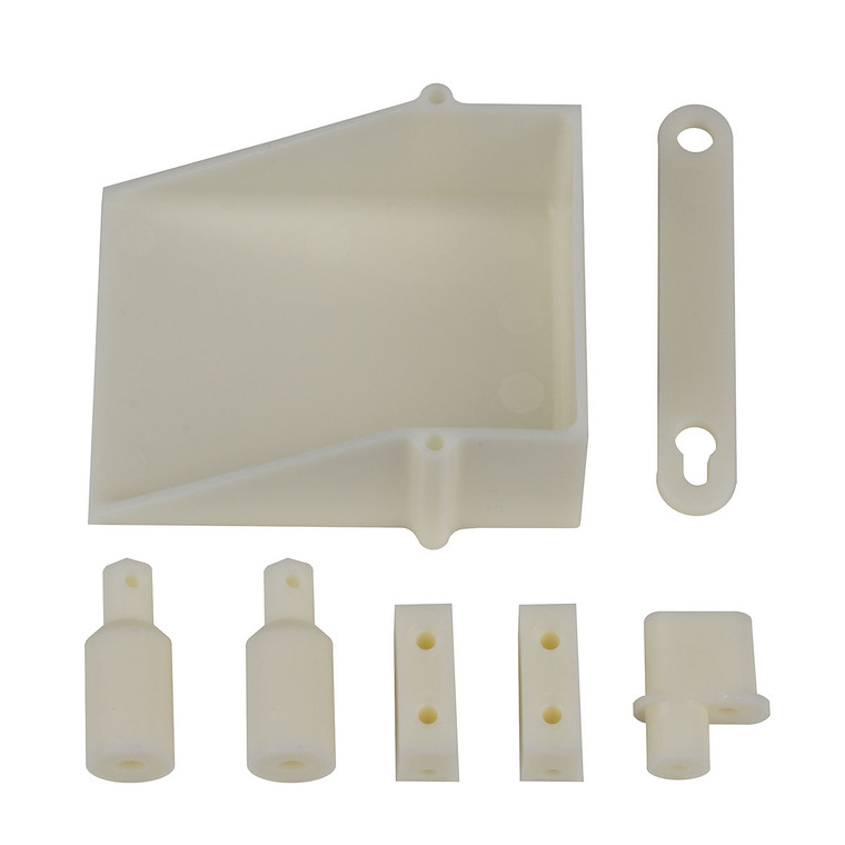 Team Associated - RC10 Battery Cup, Servo, Body, Antenna Mount - 7811