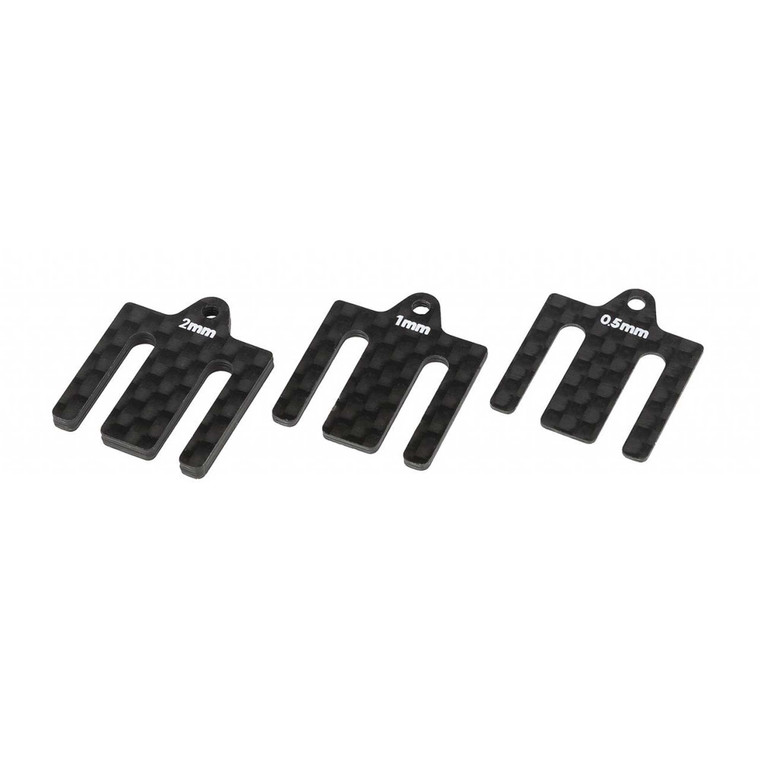 Team Associated - RC10B7 FT Front Bulkhead Shims, carbon fiber - 92438