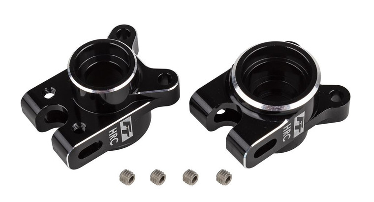 Team Associated - RC10B7 FT Rear Hub Set, HRC, Black - 92474