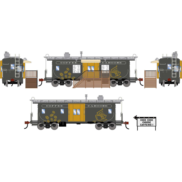 Athearn - HO ATH Bay Window Concession Caboose, Coffee Caboose - -2263
