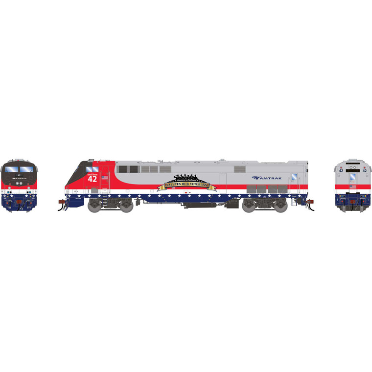 Athearn - HO GEN P42DC Locomotive w/DCC & Sound,AMTK 'Veterans' #42 - G-1684