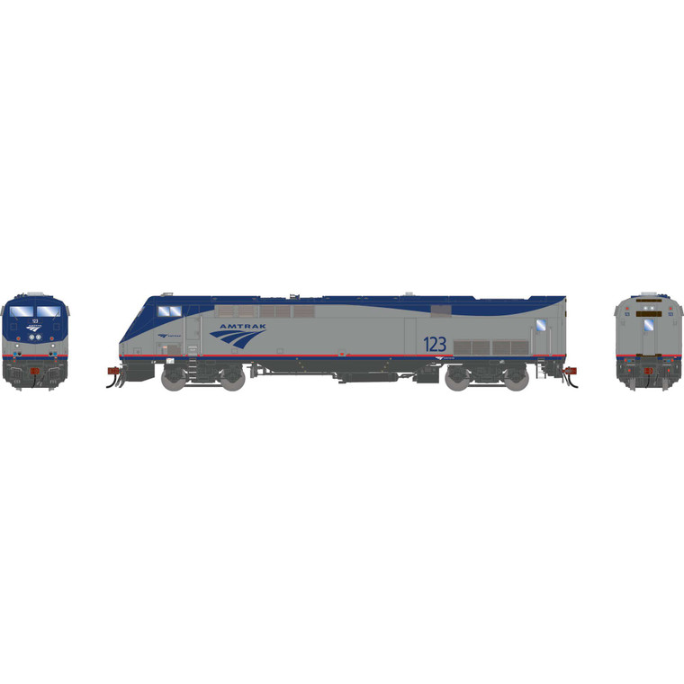 Athearn - HO GEN P42DC Locomotive w/DCC & Sound,AMTK Phase V 'Low Wave' #123 - G-1693