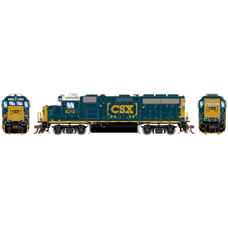 Athearn - HO GEN GP40-2 Locomotive w/DCC & Sound, CSXT 'Boxcar Logo' #6212 - G-1759