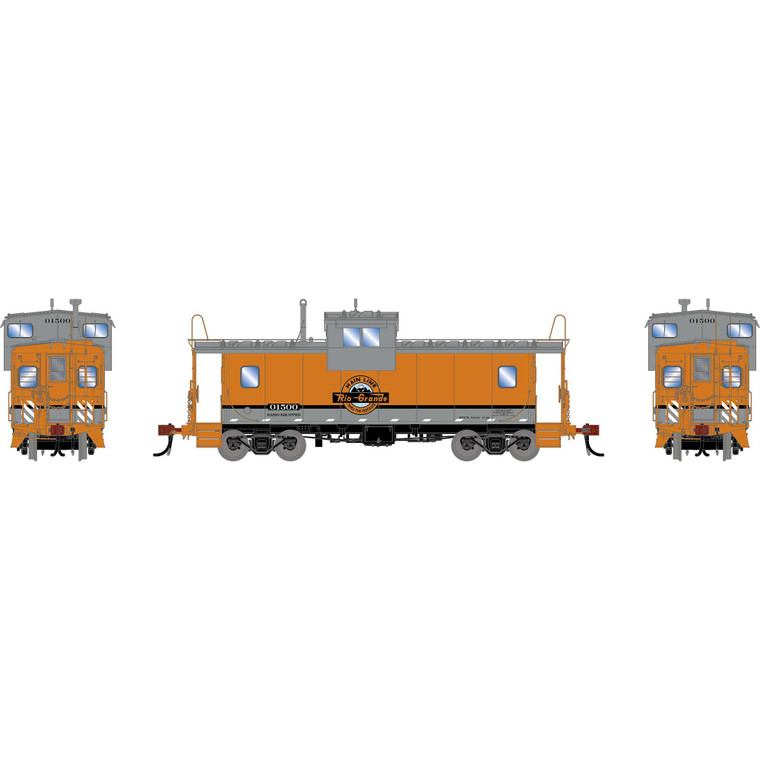 Athearn - HO GEN ICC Wide-Vision Caboose w/Lights & Sound, DRGW #01500 - G-1874