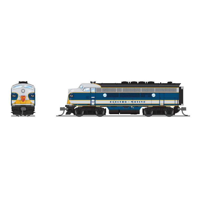 Broadway Limited Imports - EMD F3A, Demo 754A2, Blue & Aluminum, No-Sound / DCC-Ready, N - 9224 Broadway Limited Imports - EMD F3A, Demo 754A2, Blue & Aluminum, No-Sound / DCC-Ready, N - 9224